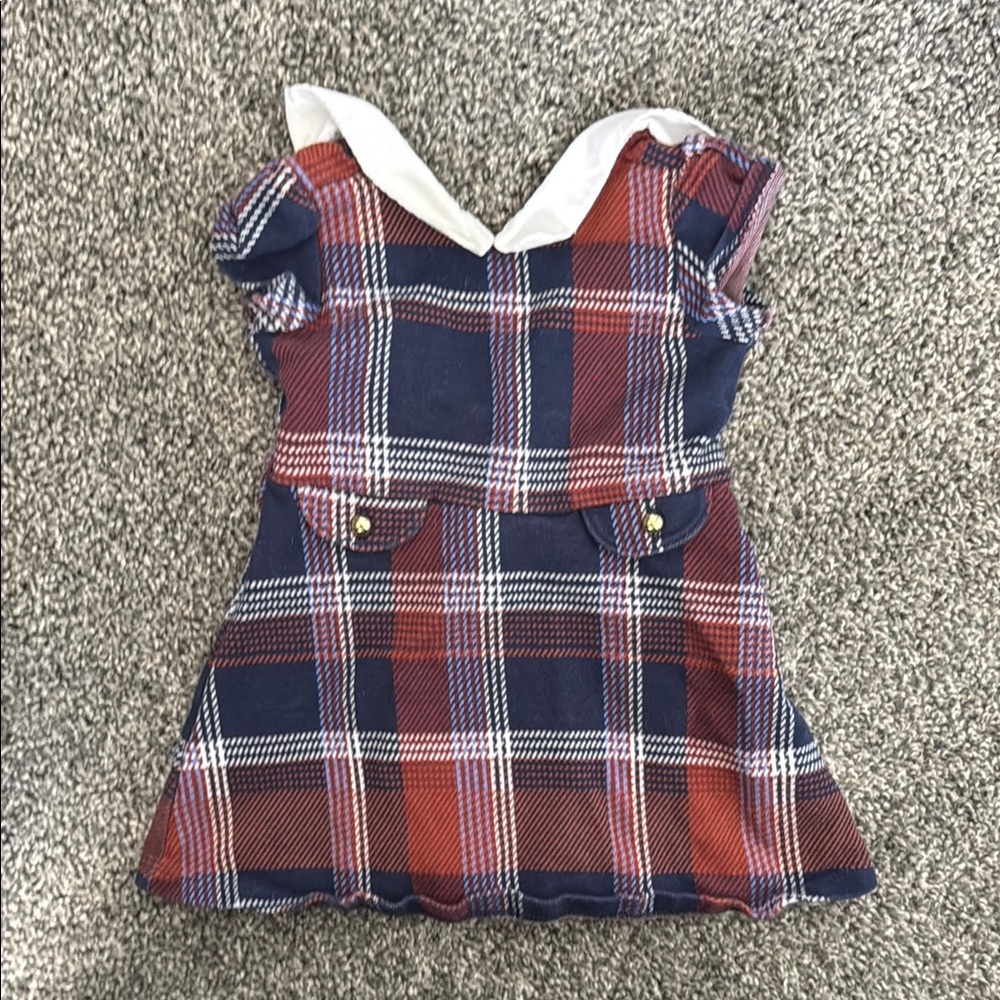 Janie and Jack Red and Blue Plaid Dress